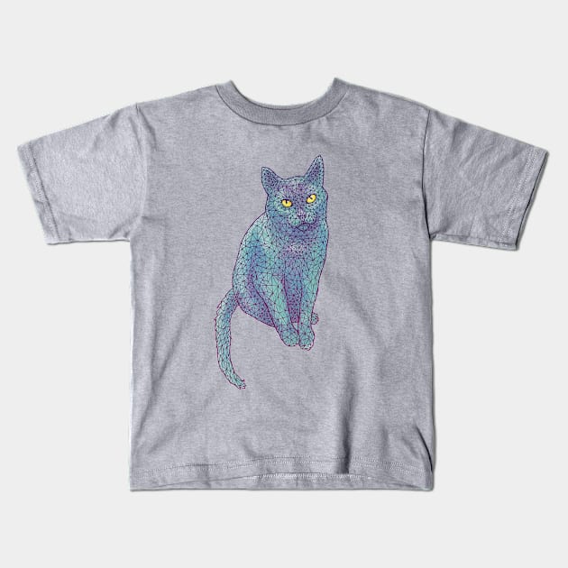 PolyCat Kids T-Shirt by jasoncastillo